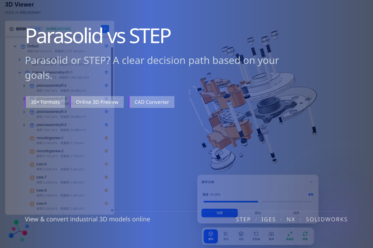 WO3D en/parasolid vs step 页面展示图