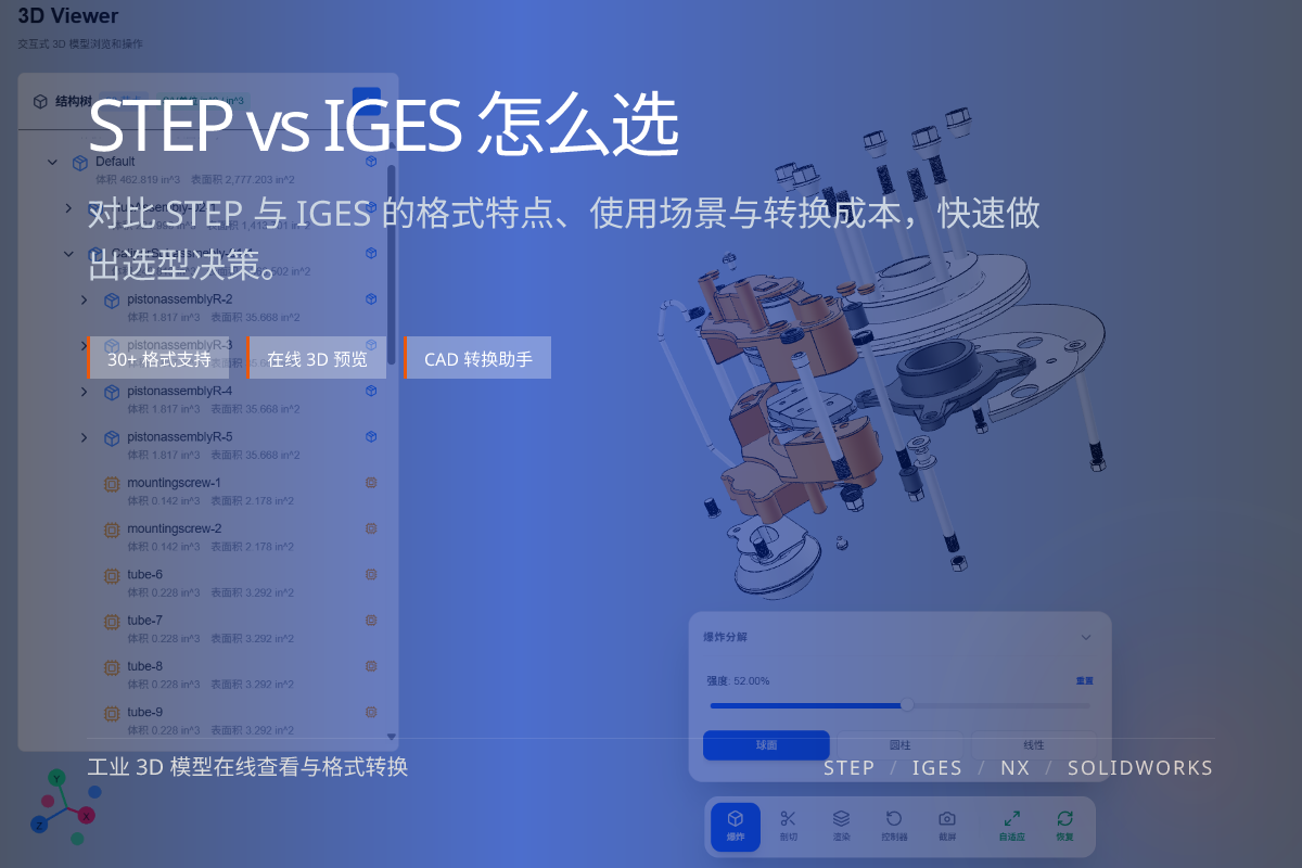 WO3D step vs iges 页面展示图
