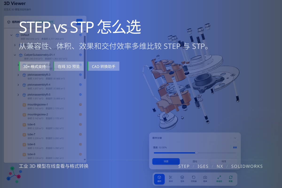 WO3D step vs stp 页面展示图