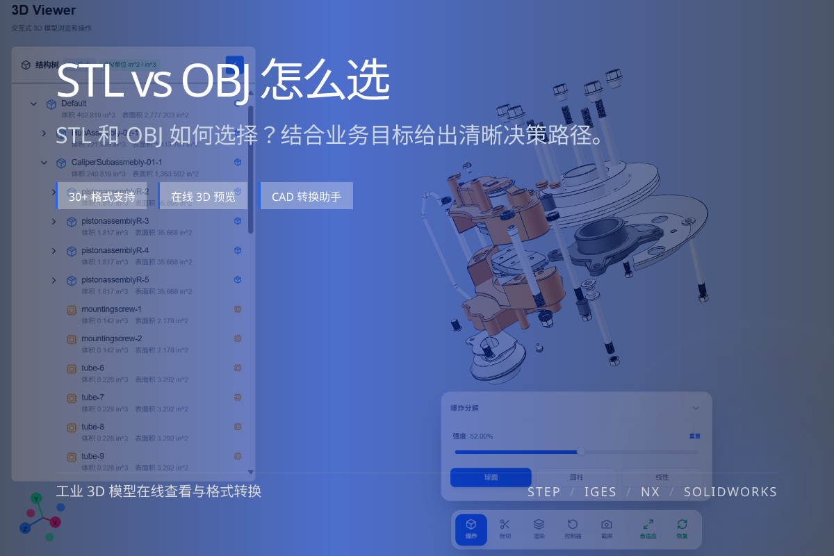 WO3D stl vs obj 页面展示图